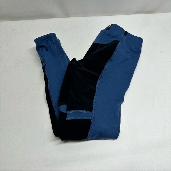 Kerrits Blue and Black Equestrian Tights full seat  pants size Small - Picture 10 of 11